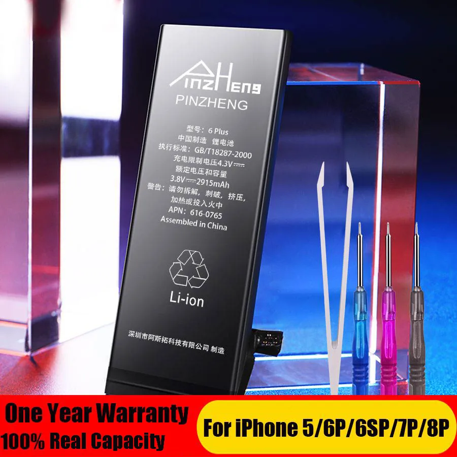 Аккумулятор PINZHENG для iPhone 5 6 6S Plus 7 8 сменная батарея 2020|Аккумуляторы мобильных