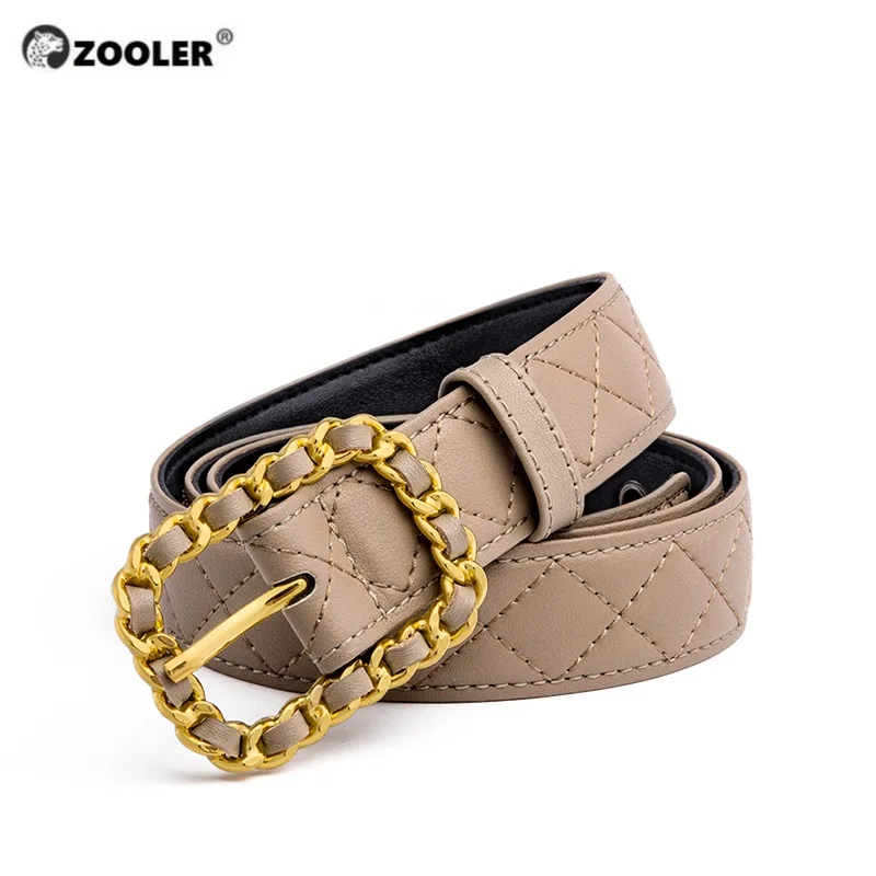 

ZOOLER Brand Soft Leather Belt for Girls Handmade 7 holes Belt Women Real Genuine Leather Belt Women Fashion Hardware#YR216