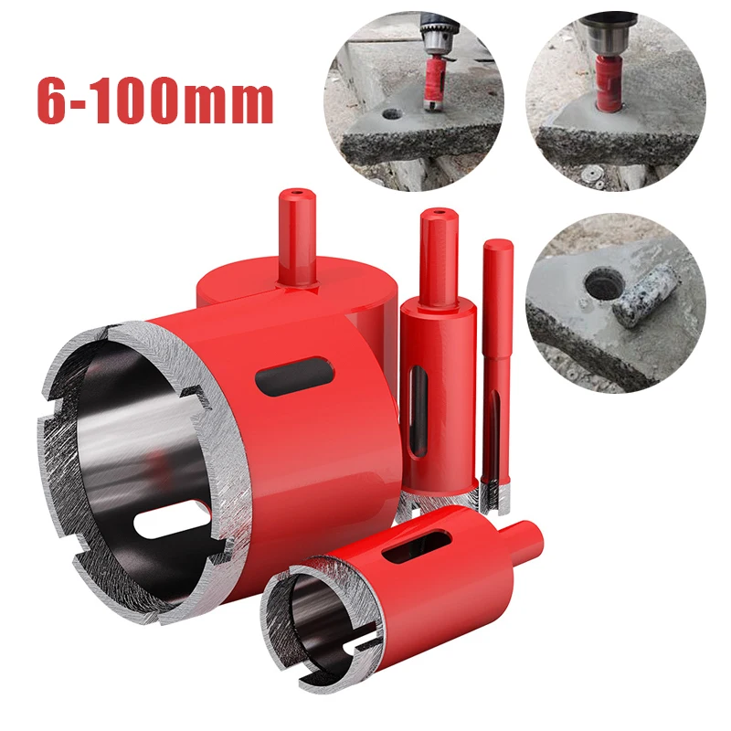 6-100mm Marble Opener Diamond Core Bit Hole Saw Drill Bit Hole Opener for Marble Granite Brick Tile Ceramic Concrete Drilling free shipping 1pc 6 120mm marble opener diamond core bits hole saw drill bit for granite brick tile ceramic concrete drilling