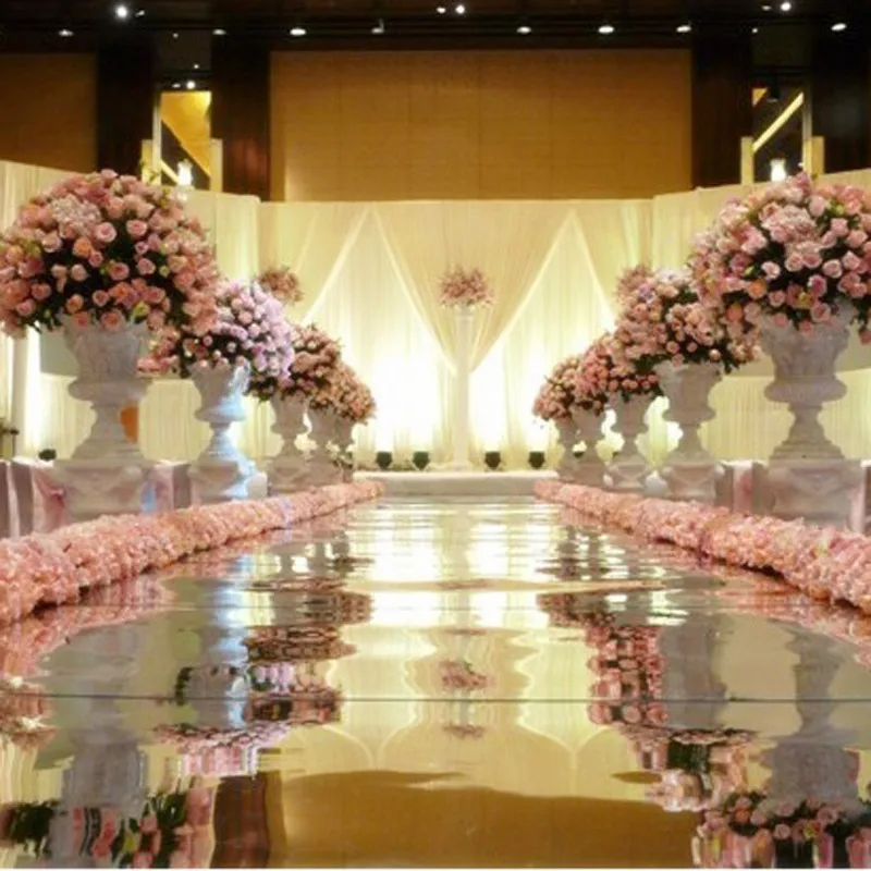 Wide Shiny Wedding Decoration Aisle Runner T Station Mirror Carpet Supplies, Upscale 1 m, 1.2m, 1.5m, 1.8m, 2 m