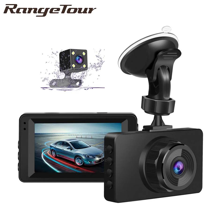 Dash Cam Двойной объектив Видеорегистраторы для автомобилей Камера Full HD 1080P видео регистратор парковка Регистраторы 3 дюймов ЖК-дисплей Передний+ задний Ночное видение