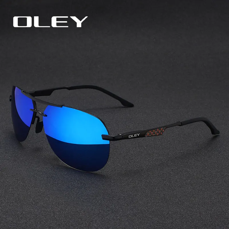 Koop OLEY mannen Zonnebril Merk Designer Pilot Gepolariseerde Mannelijke Zonnebril Brillen gafas oculos de sol masculino Voor Mannen Y7558
