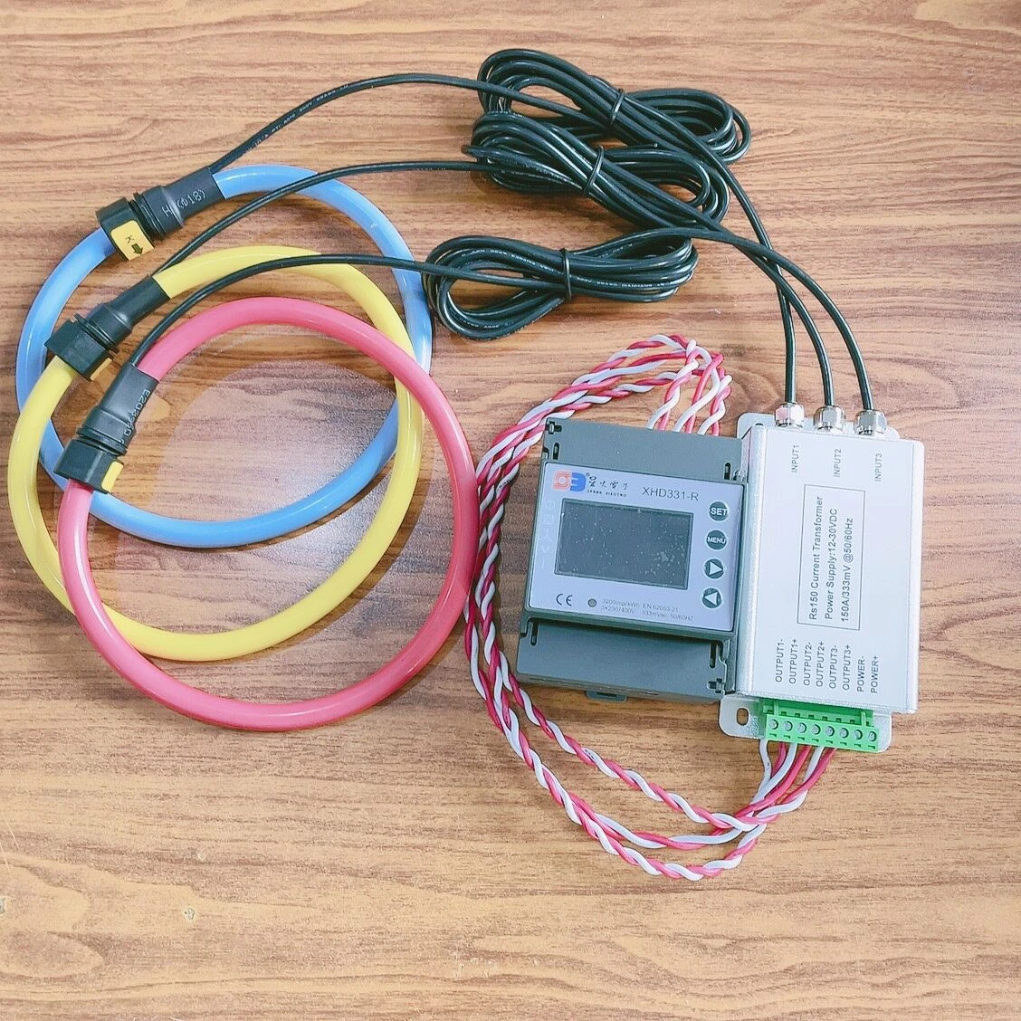 Three Phase Energy Meter With Rogowski Coils With 150a/333mv Power