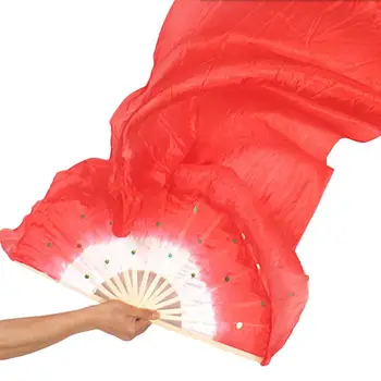 

Home Decor 1.5m Bamboo Imitation Silk Dance Kung Fu Tai Chi Fan Stage Performance Props Decoration Crafts Decorative Fans