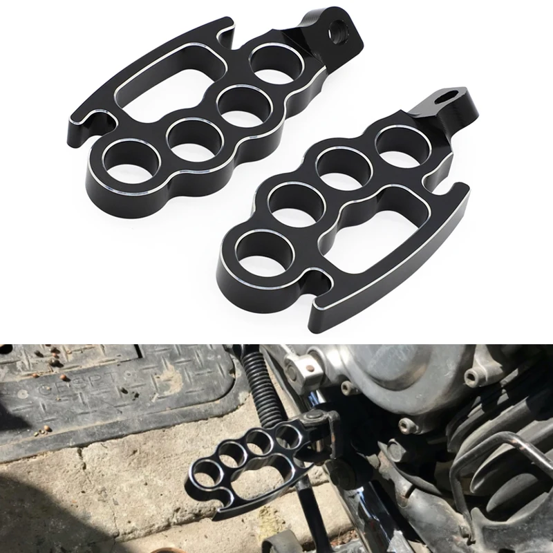 2Pcs Foot Pegs Footrest Front Rear Flying Knuckle Motorcycle Pedal Control for Harley Universal Parts | Автомобили и мотоциклы