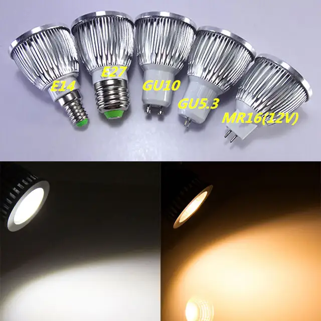 9 Вт Точечный светильник с регулируемой яркостью от монолитного блока светодиодов лампа AC100-245V алюминий заменить галоген