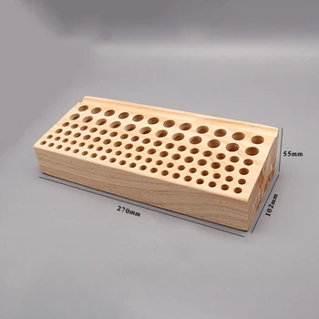 

98 Hole Pine Wood Wooden Leather Engraving Printing Tool Storage Multi-Function Bracket Leather Tool Holder