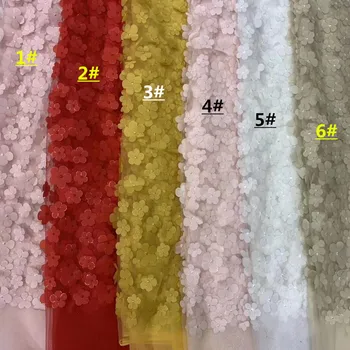 

nice looking feather embroidery tulle mesh lace fabric CiCi-59.6815 with good quality for party dress