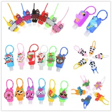 Милый мультяшный силиконовый Сова/панда/Санта Клаус миниатюрный антисептик для рук одноразовый не чистый съемный чехол для путешествий портативный безопасный гель