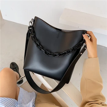 

2 Pcs/Set Large-Capacity Bag Pu Leather Bucket Bags For Women 2020 Fashion Small Chain Crossbody Bag Female Shoulder Bag Handbag