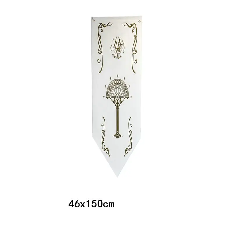 White 46x150cm 35 х 90 см 46x150 см Властелин колец баннер House Старков флаг настенный КТВ бар для дома и школы Косплэй вечерние декорация баннер - Цвет: White 46x150cm