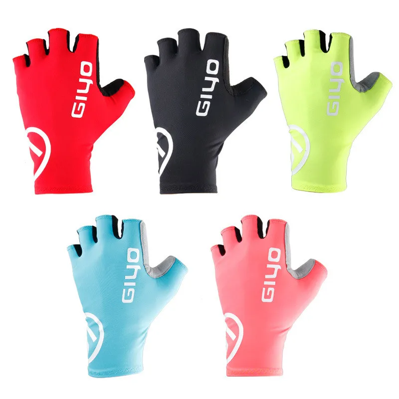 Перчатки для велоспорта, противоскользящие, противоударные, женские, мужские, перчатки на половину пальца, анти-пот, дышащие, спортивные перчатки для горного велосипеда