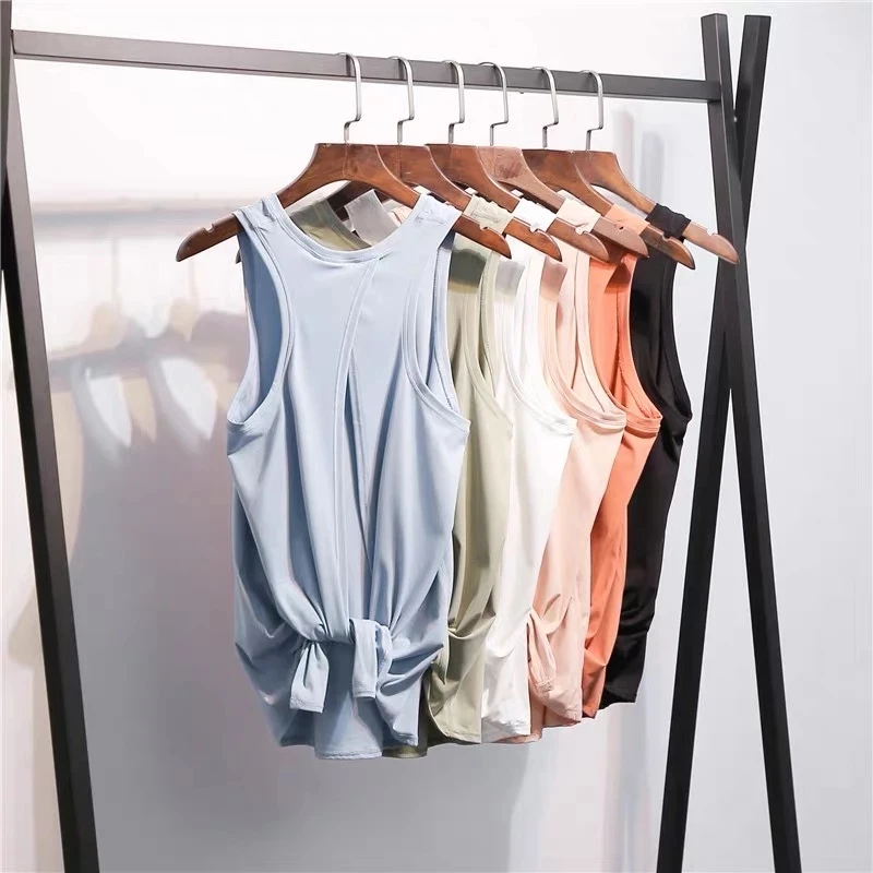 Solid Color Fitness Women Tank Top Back Strap Yoga Shirt Vest Loose-fitting Blouse Gym Clothe Breathable Quick-drying Sportswear Solid Color Fitness Women Tank Top Back Strap Yoga Shirt Vest Loose-fitting Blouse Gym Clothe Breathable Quick-drying Sportswear