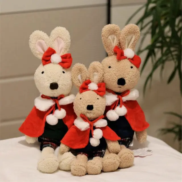 Kawaii Rabbit Plush Dolls Stuffed Animals Toy Soft Bunny Prince Sugar Rabbit Sweater Clothes Doll for Children Birthday Gifts