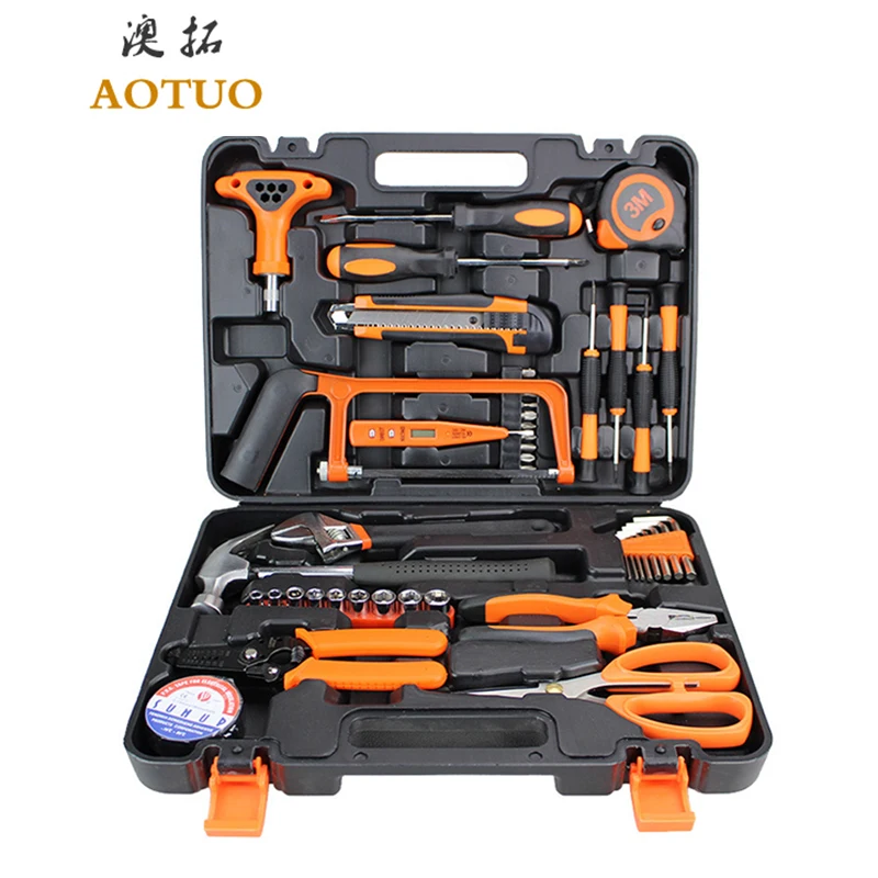 

Aotuo Manual Tool Set Carbon Steel Universal Screwdriver Wrench Household Maintenance Tool Manual Toolbox