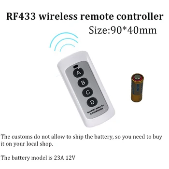 

wireless digital remote controller RF433 433MHZ Touch switch RF 433 remote control equipped support wall light switch no battery
