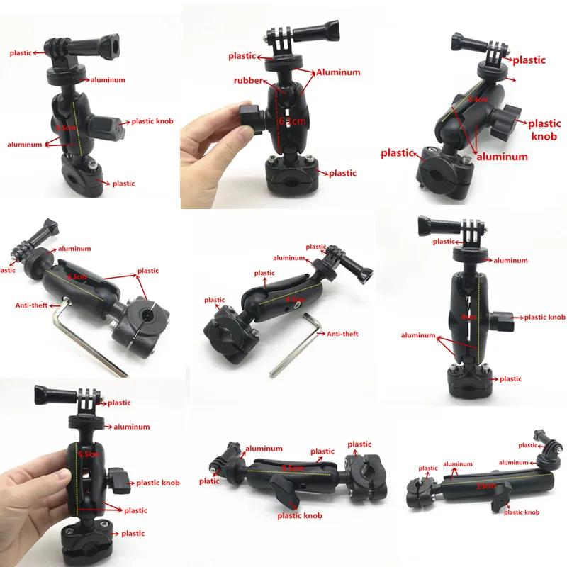 В автомобиле камера подголовник крепление для gopro sjcam osmo Экшн камеры для ram крепление 1 дюймов мяч