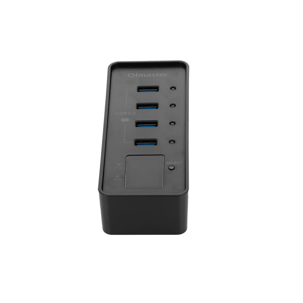 OImaster usb-хаб 4 порта USB 3,0 концентратор 5 Гбит/с Высокая скорость зарядки поддержка отображения напряжения тока Разъем usb-хаб для портативных ПК