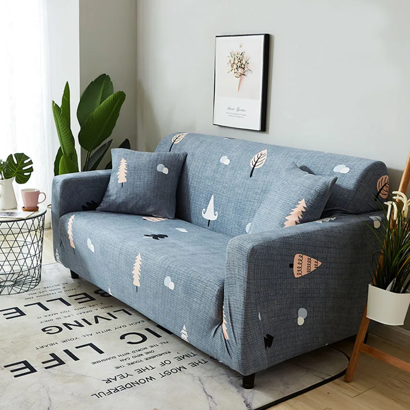 Новинка, чехол для дивана, универсальный чехол для дивана, с листьями, Сельское стильное покрытие диванов, чехлы для диванов, эластичная ткань, хлопок - Цвет: color 1