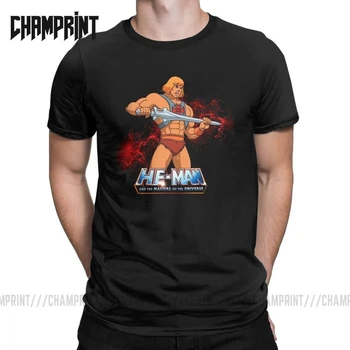 

He Man Masters Of The Universe T-Shirt Men Hipster Cotton Tees Round Collar Short Sleeve T Shirts Graphic Tops Plus Size 4XL 5XL