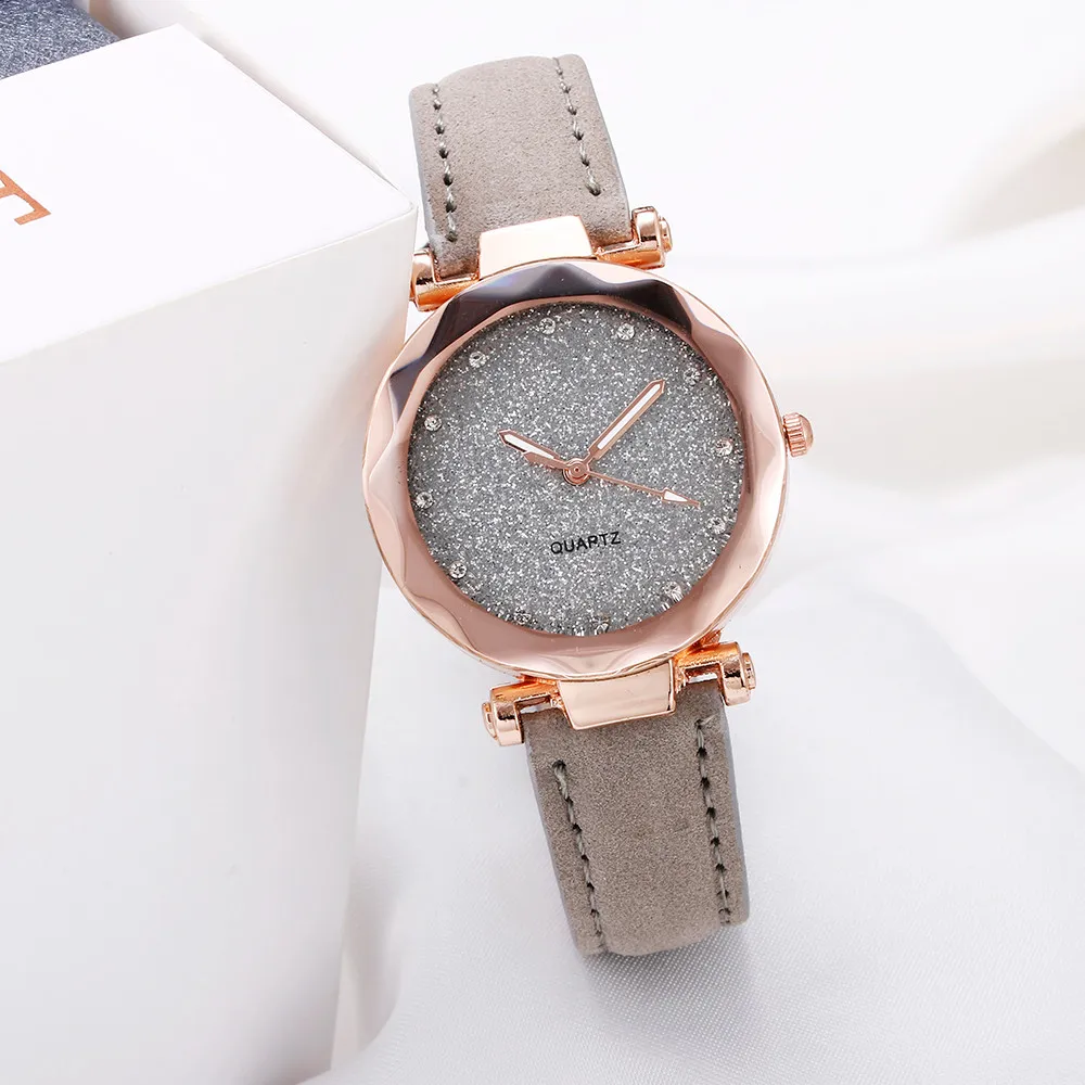 Женские часы Женские Модные Цветные ультра-тонкие кожаные Стразы аналоговые кварцевые часы женские часы с ремешком YE1