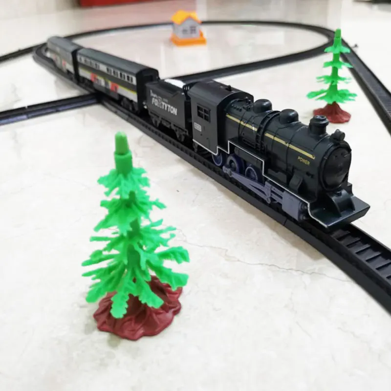 New Children's Railway Model Train Set Modern Electric Train Toy For Children RC Trains For Kids Gift DIY Track Trains Rails Kid