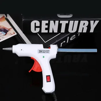 

High Temperature Heating Glue Gun 20W for Repair Tools Mini Glue Gun Uses 7mm Glue Stick with Switch Indicator Light and Bracket