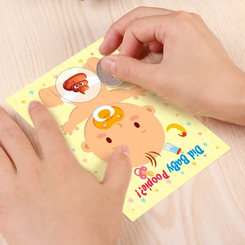 

1set Funny Game Scratch Card Set Baby Shower Scratch Off Games Lottery Ticket Raffle Cards for Party Fun Family Toys