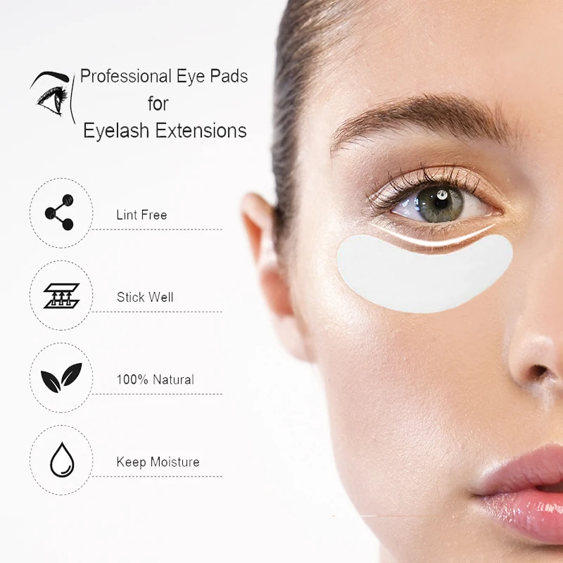 50/100 Pairs Eyelash Extension Paper Patches Lint Hydrating Lash Extension Pillow Sticker Under Eye Pads Eyelash Makeup Tools