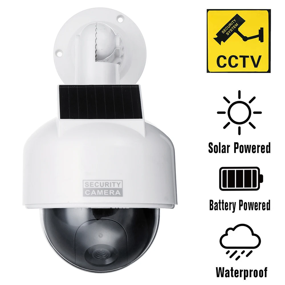 

Fake Camera PTZ Solar Power Outdoor Simulation Dummy speed dome Camera Waterproof Security CCTV Surveillance