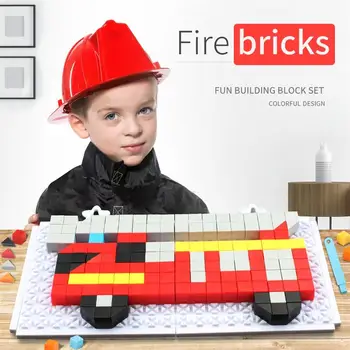 

234pcs Plastic Fire Truck Jigsaw DIY Educational Building Block Set Educational Kids Toys Great Gift For Children