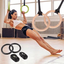 ABS фитнес кольца дерево 28 мм мышцы Ups тренировки для женщин и мужчин Gynamatic набор колец с регулируемой пряжкой Ремни гимнастика оборудование для мужчин t