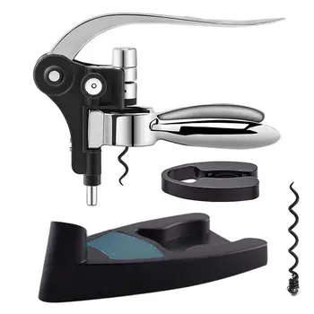 

Hot Sale Zinc Alloy Rabbit Red Wine Opener Tool Cork Bottle Opener Kit Tire Corkscrew Pourer Set Bottle Openers kitchen Tools