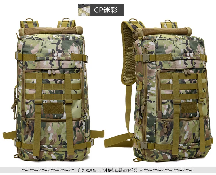 Уличный рюкзак для альпинизма, армейский рюкзак для фанатов, тактический камуфляжный рюкзак через плечо, Многофункциональный Большой рюкзак