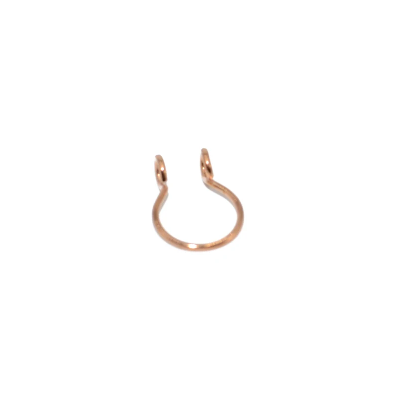 Rose Gold 1 PC 316L хирургическая сталь поддельная перегородка кольцо в нос серебро золото Зажим для тела обруч для женщин перегородка пирсинг клип ювелирные изделия подарок 20 г - Окраска металла: Rose Gold 1 PC