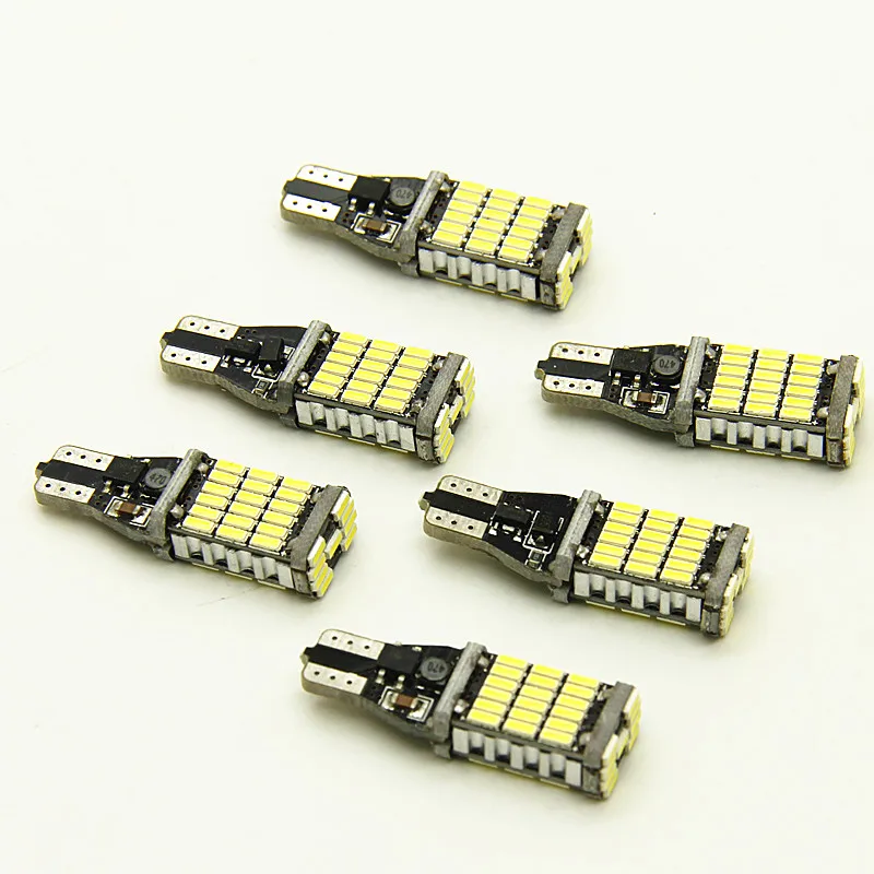 100 шт. супер яркий T15 W16W 921 45SMD светодиодный 4014 Авто Canbus обратный светильник Реверсивный светильник Инж
