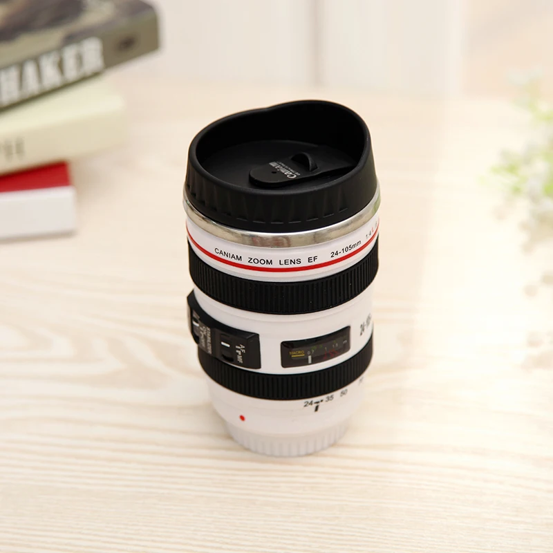 stainless steel Camera EF24-105mm Coffee Lens Mug White Black coffee mug creative gift