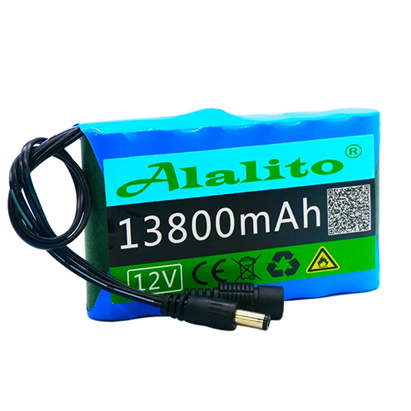 Оригинальный портативный супер 12V13800mah аккумуляторная батарея комплект литий
