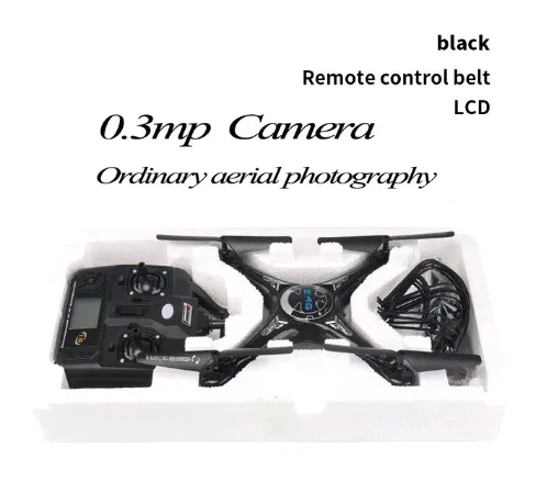 Радиоуправляемый Дрон вертолет с камерой 2MP WiFi FPV Дрон высота удержания Квадрокоптер Aircarft Безголовый режим Радиоуправляемый квадрокоптер игрушки для детей - Цвет: 0.3MP Black A