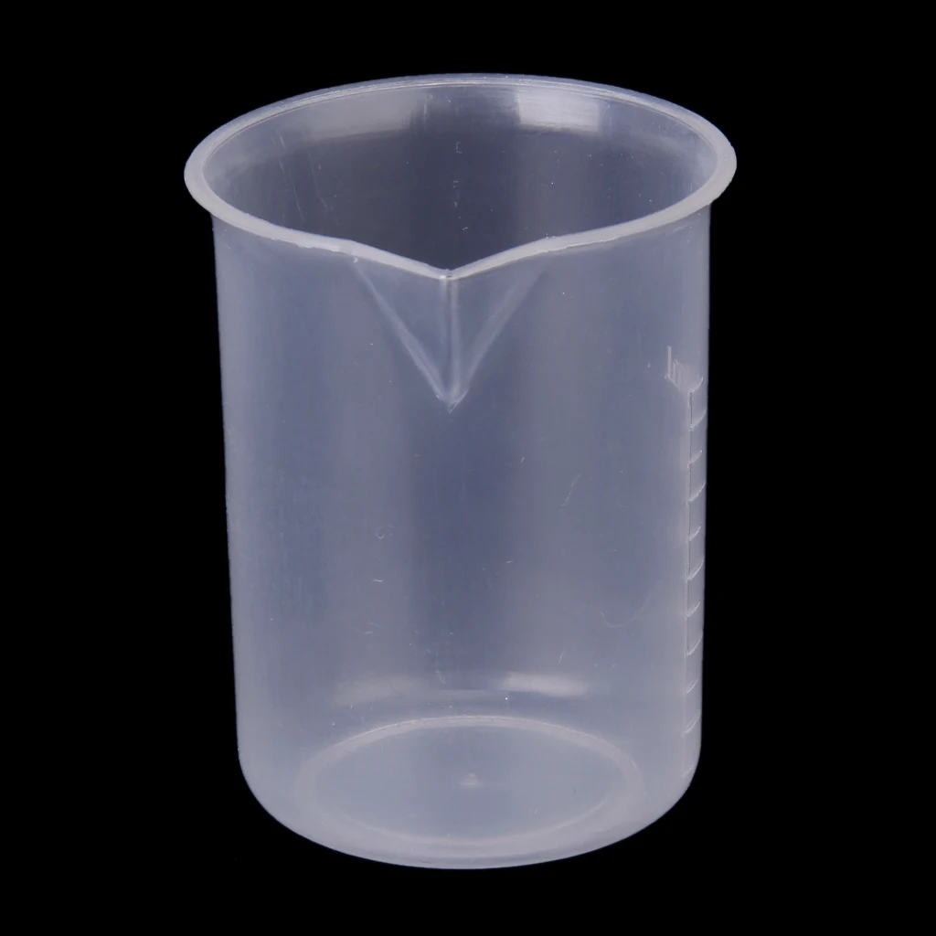 4pcs 50ml 150ml 250ml 500ml Plastic Graduated Measuring Beaker Liquid Cup Container Lab Kitchen