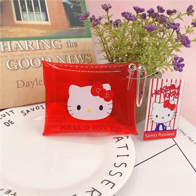 Cute Kawaii Sanrioed Purin Dog Kuromi Cinnamoroll HelloKt My Melody Silicone Doll Coin Purse Pendant PVC Coin Bag Holiday Gift 4