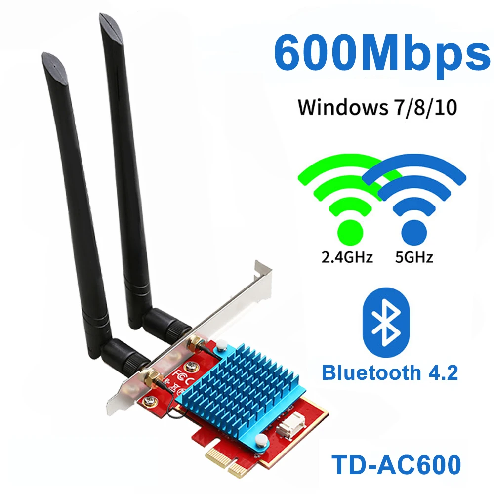 wifi card 1200Mbps Wireless PCI-e Adapter 802.11ac Bluetooth 4.0 With Intel Wifi Card 2.4G/5GHz Desktop PCI Express Adapter For Windows wireless card for pc Network Cards