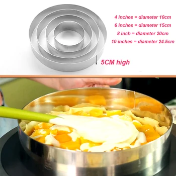 

4pcs Cake Molds Circle Stainless Steel Decorating Tool Kitchen Wedding Round Dessert Bottomless Mousse Ring DIY Home Baking