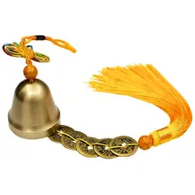 1 шт. Традиционный китайский ветер Спиннер металлический медный колокольчик благословение удача Висячие колокольчики для домашнего ветра колокольчики(Золотой