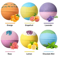 1pcs Bath Bombs Rose Mint Lemon Bliss Bath Balls Toy Gift Baths Oil Moisturize Soften Skin Care Pure Essential Oil Bathing Tools