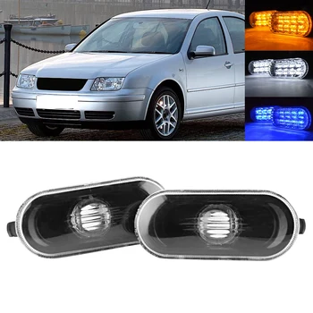 

2pcs Car Side Marker Turn Signal Warning Light Black Lamps Cover Fits for Bora/Golf 4/MK4 1998-2005 Car Styling