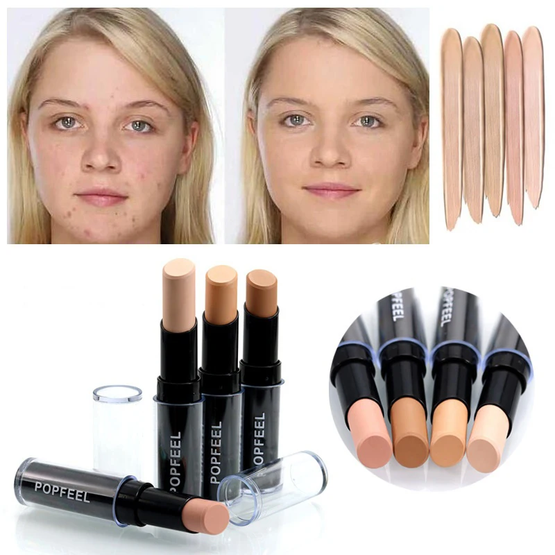 

Makeup Concealer Foundation Stick Full Cover Face Corrector Hide Blemish Cream Dark Eye Circle Contour Concealer Pen Cosmetics