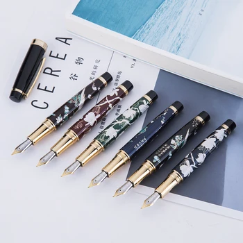 

Chinese Style Hand-made HongDian Metal Fountain Pen Hand-Drawing Iridium EF/F/Bent Nib Ink Pen Excellent Business Writing Gift