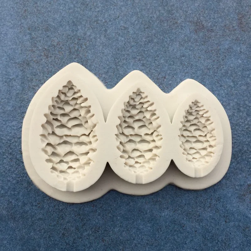 Silicone Pine Nuts Cones Fondant Mold Chocolate Candy Mould Christmas Sugarcraft Kitchen Pastry Tools
