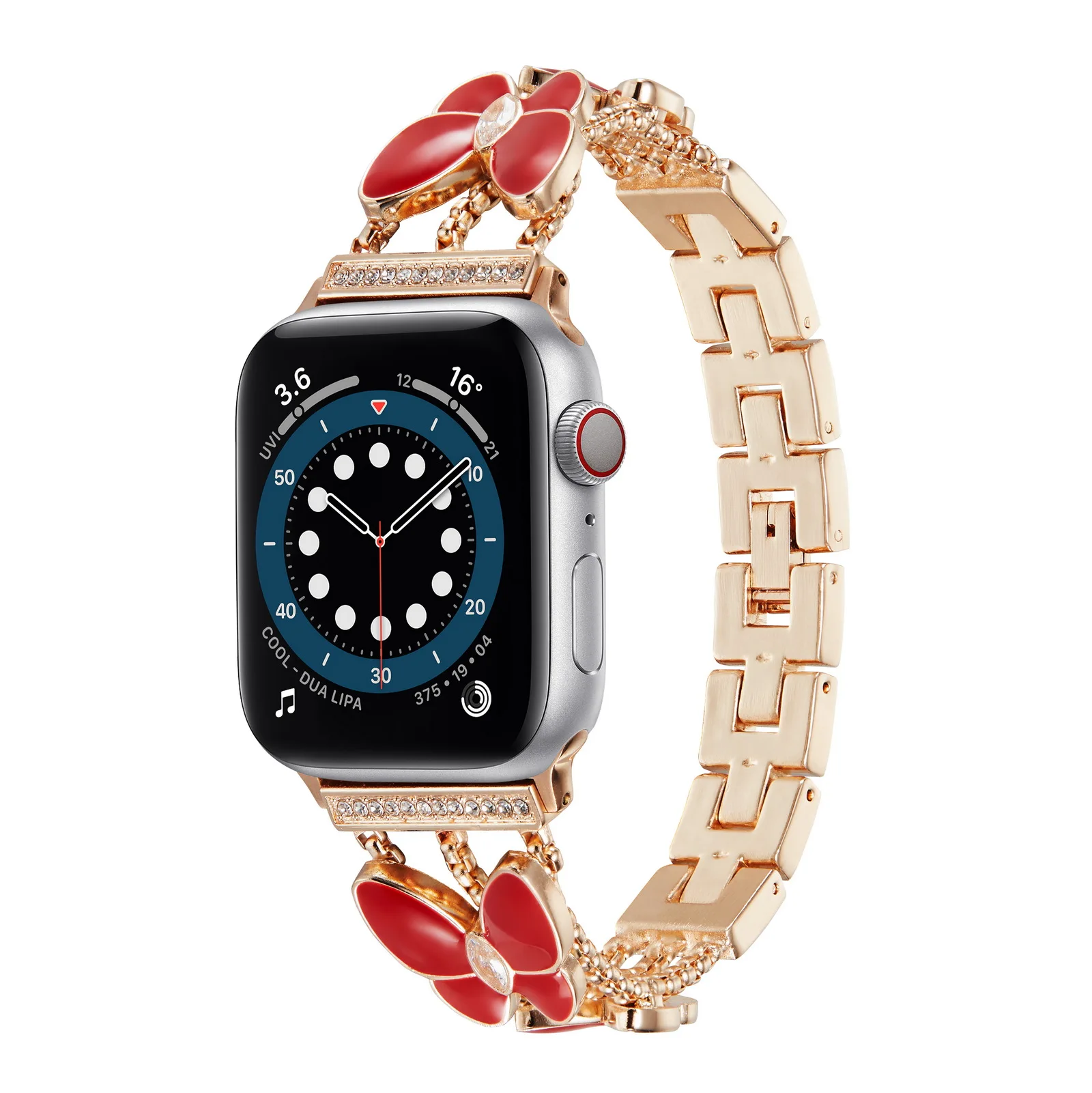 Luxury Metal + diamond band for Apple watch 45mm 41mm 44mm 42mm 40mm 38mm Women bracelet strap for iwatch 7 6 5 4 SE 3 2 1 band